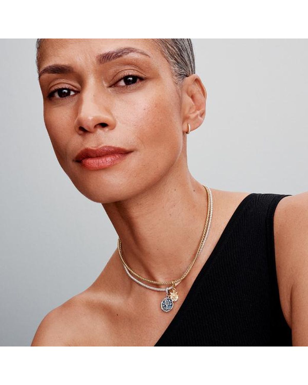 Pandora Blue Glow-In-The-Dark Infinity Tree Double Dangle Charm