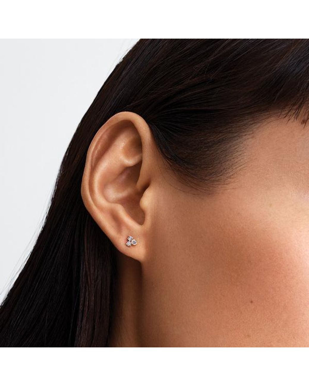 Pandora Metallic Era Lab-Grown Diamond Cluster Stud Earrings