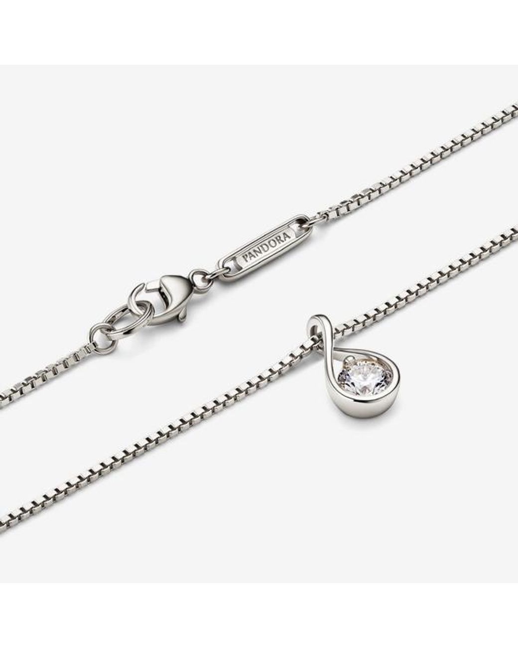 Pandora Metallic Brilliance Lab-created 0.25 Ct Tw Diamond Pendant & Necklace