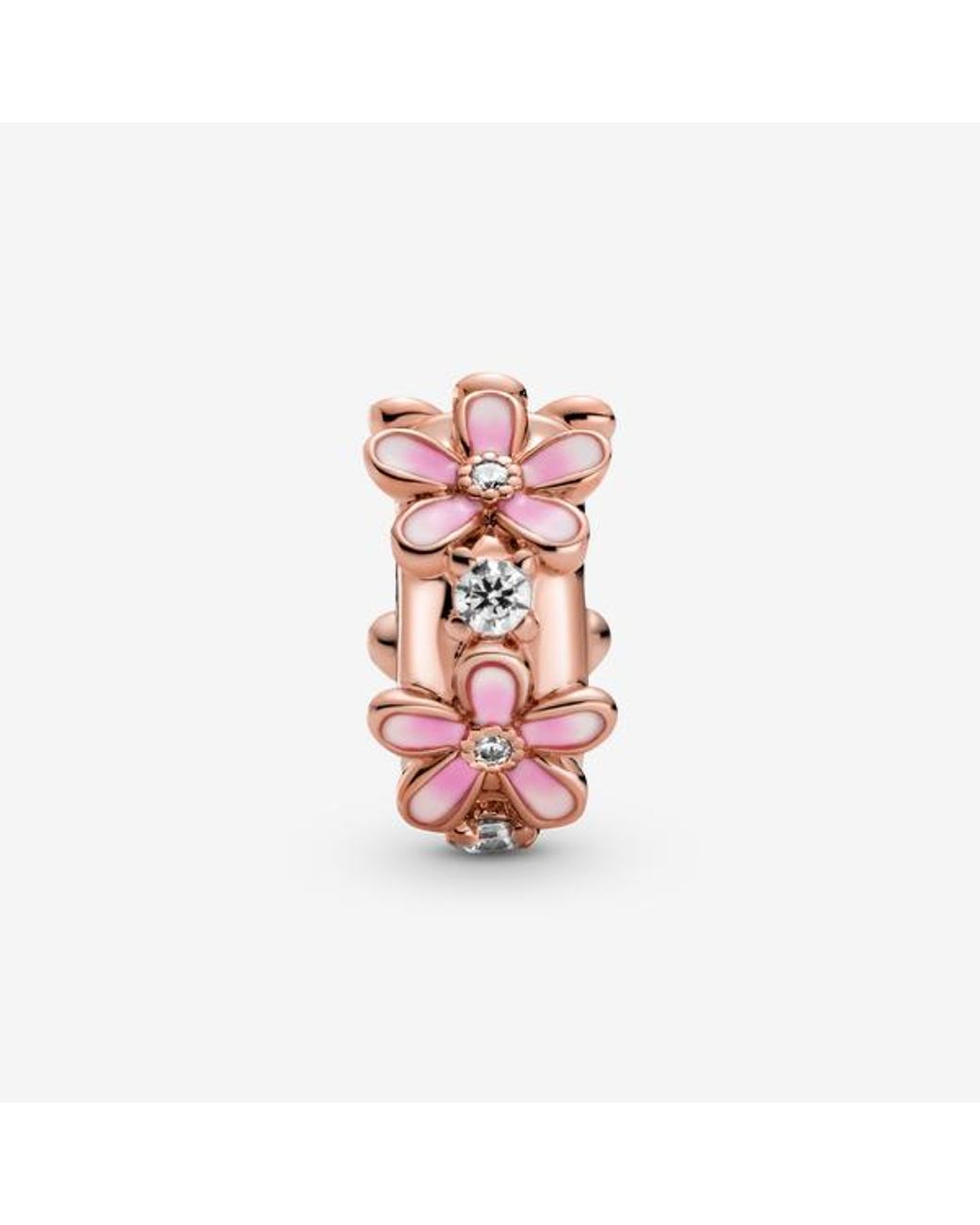 Pandora Moments 14k Rose Gold-plated Pink Daisy Flower Stud Earrings