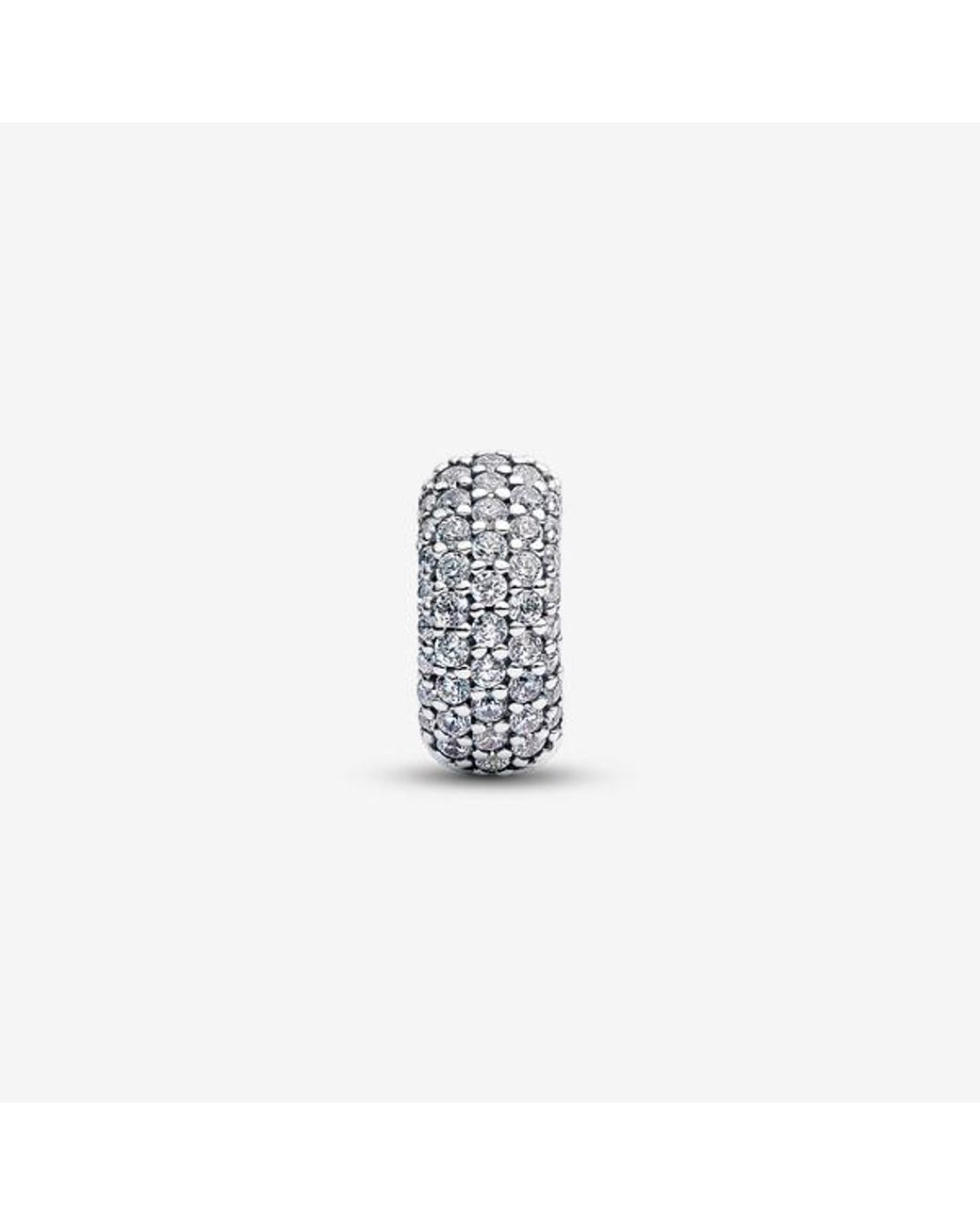 Pandora White Pavé Clip Charm