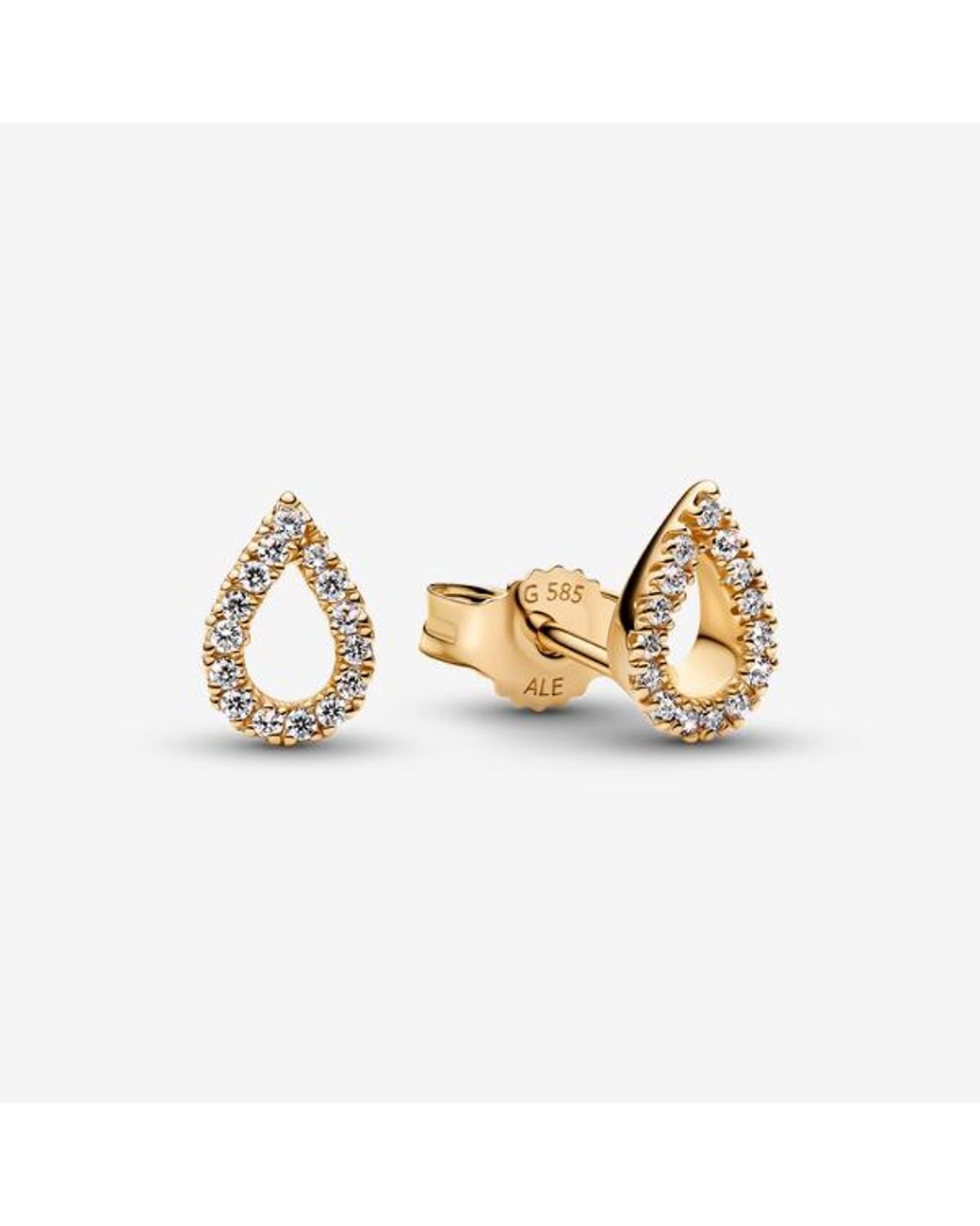 Pandora Metallic Infinite Lab-Grown Diamond Pavé Stud Earrings