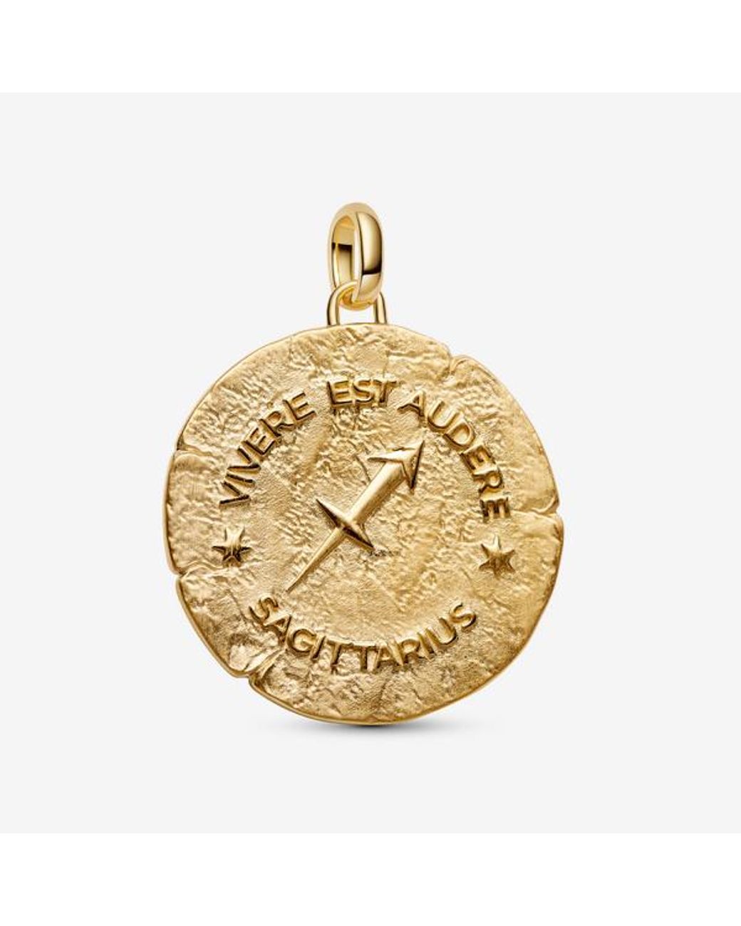 Pandora Metallic Sagittarius Zodiac Oversized Medallion Charm