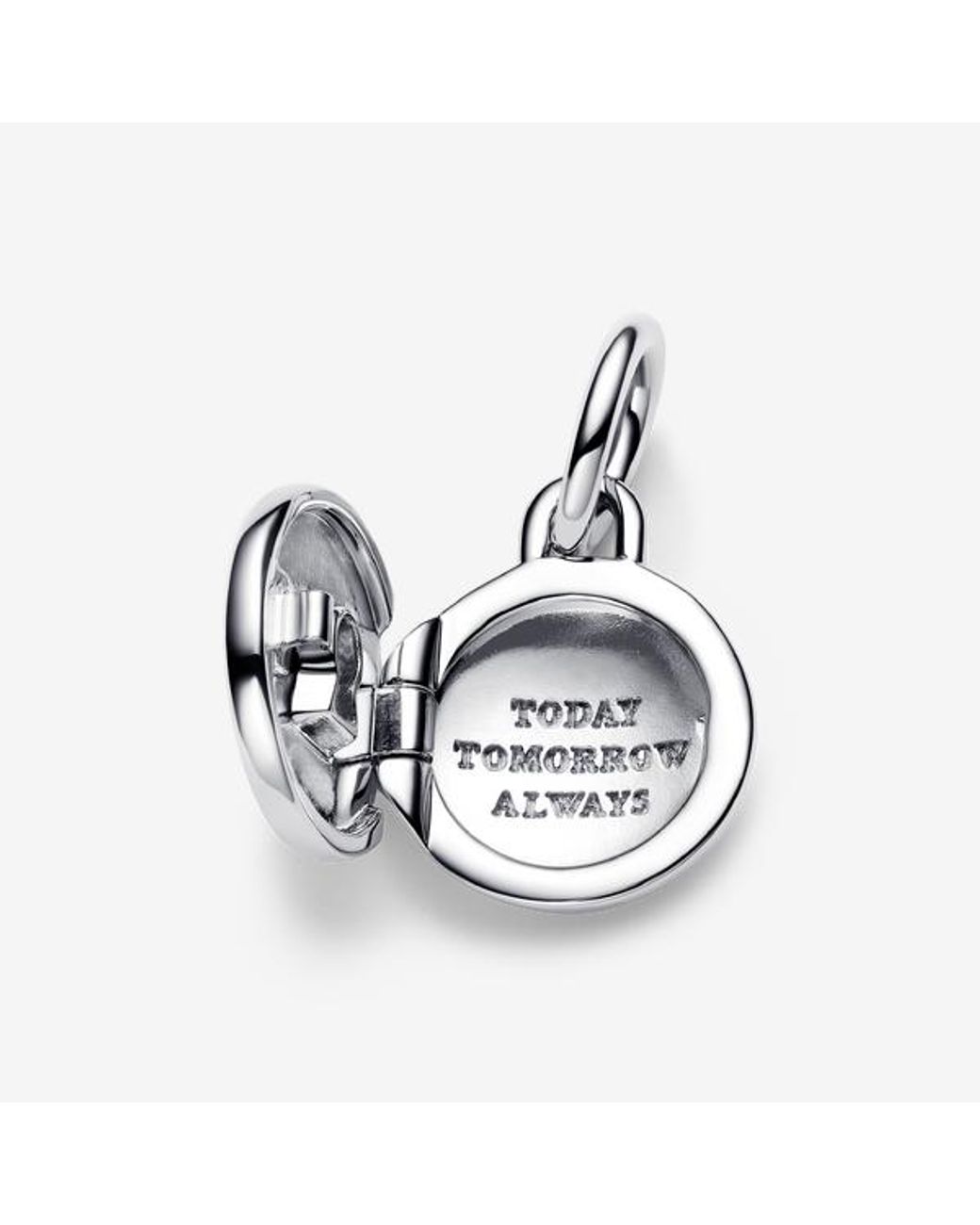 Pandora White Openable & Engravable Love Locket Dangle Charm