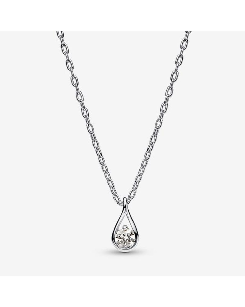 Pandora Metallic Infinite Sterling Lab-Grown Diamond Pendant Necklace