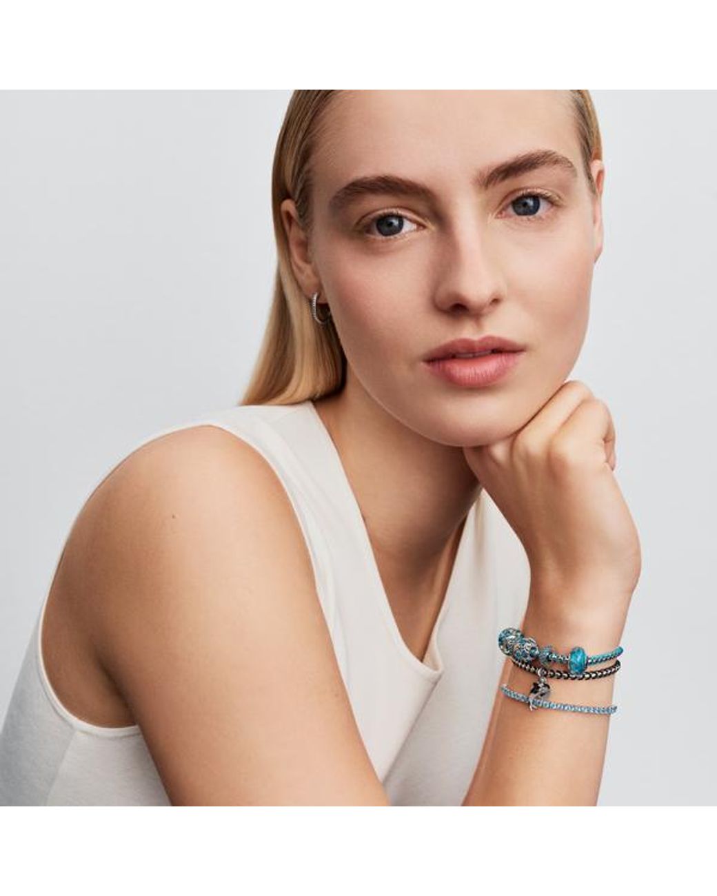 Pandora Blue Openwork Swimming Fish Charm