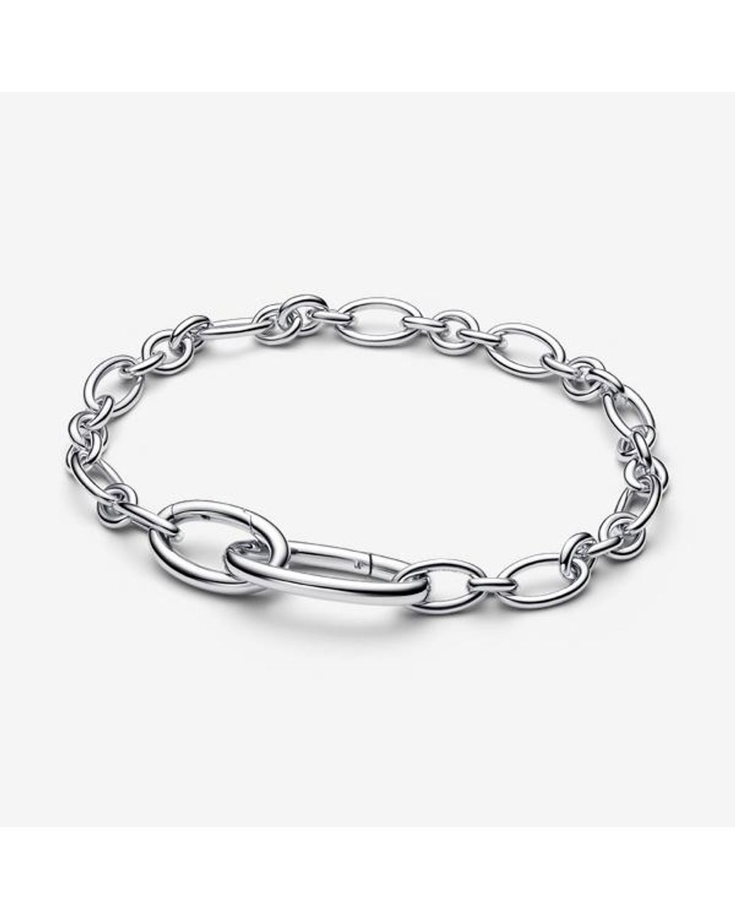 Pandora Metallic Openable Oval Link Chain Bracelet