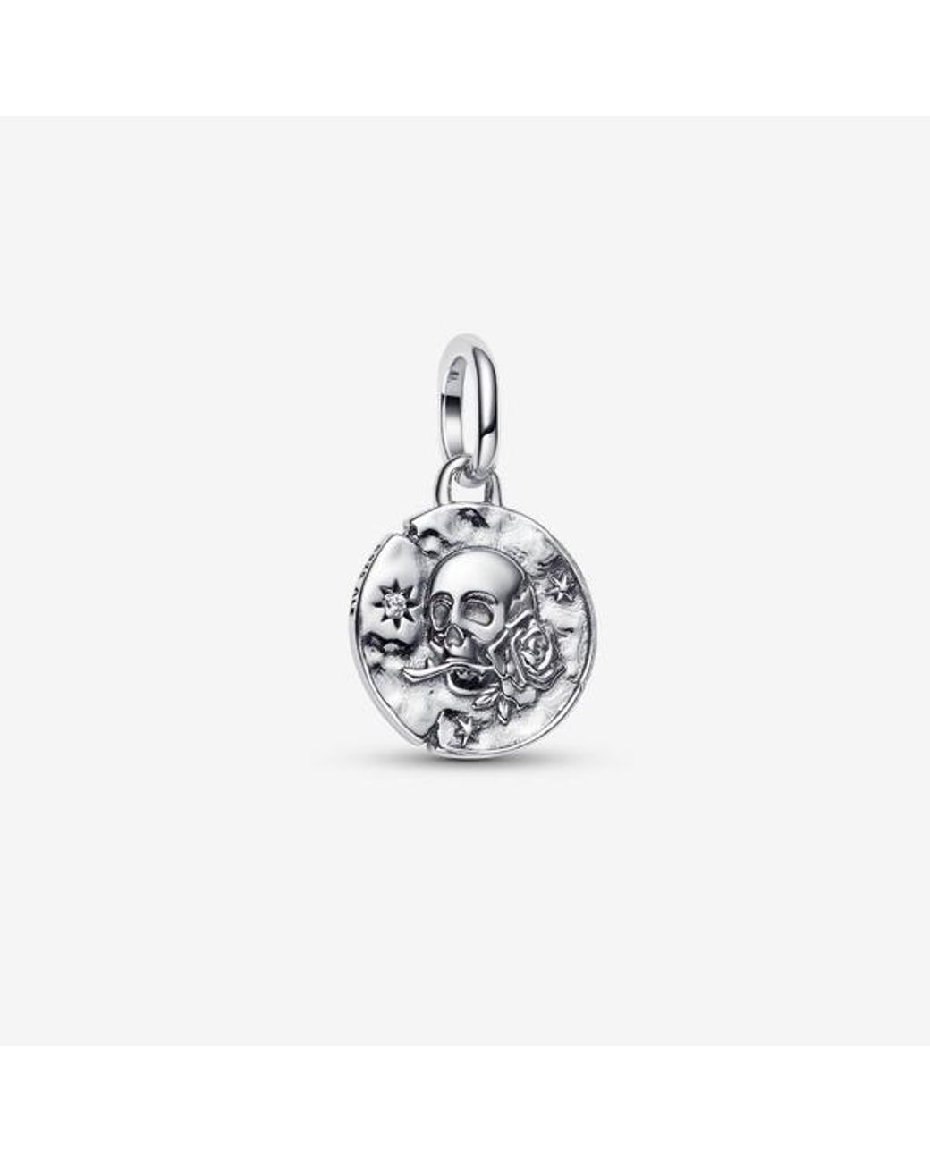 Pandora White Skull Medallion Charm