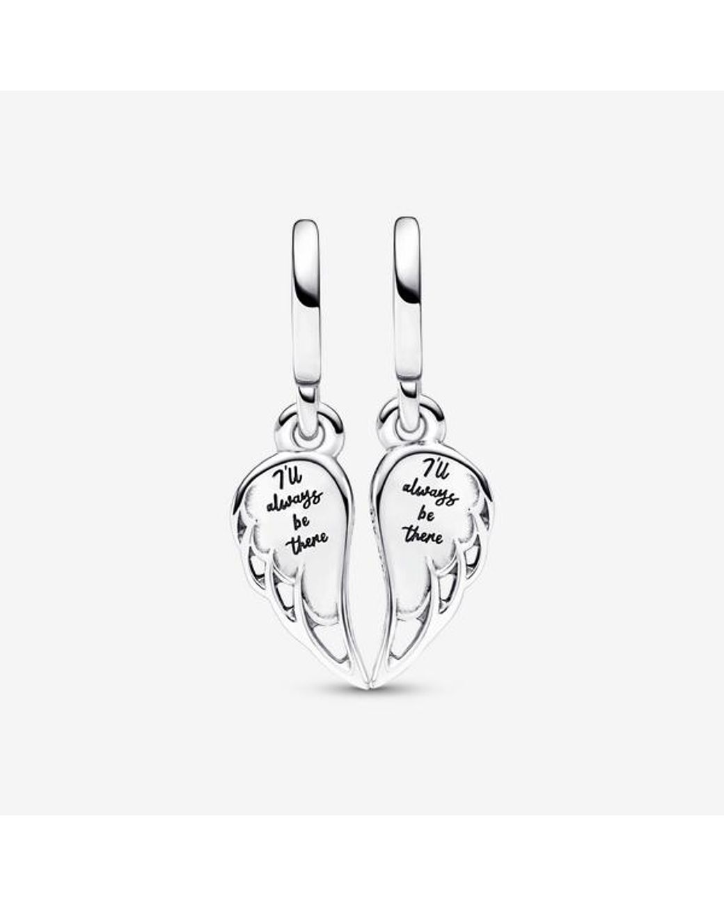 Pandora Blue Sparkling Splitable Angel Wings Dangle Charm