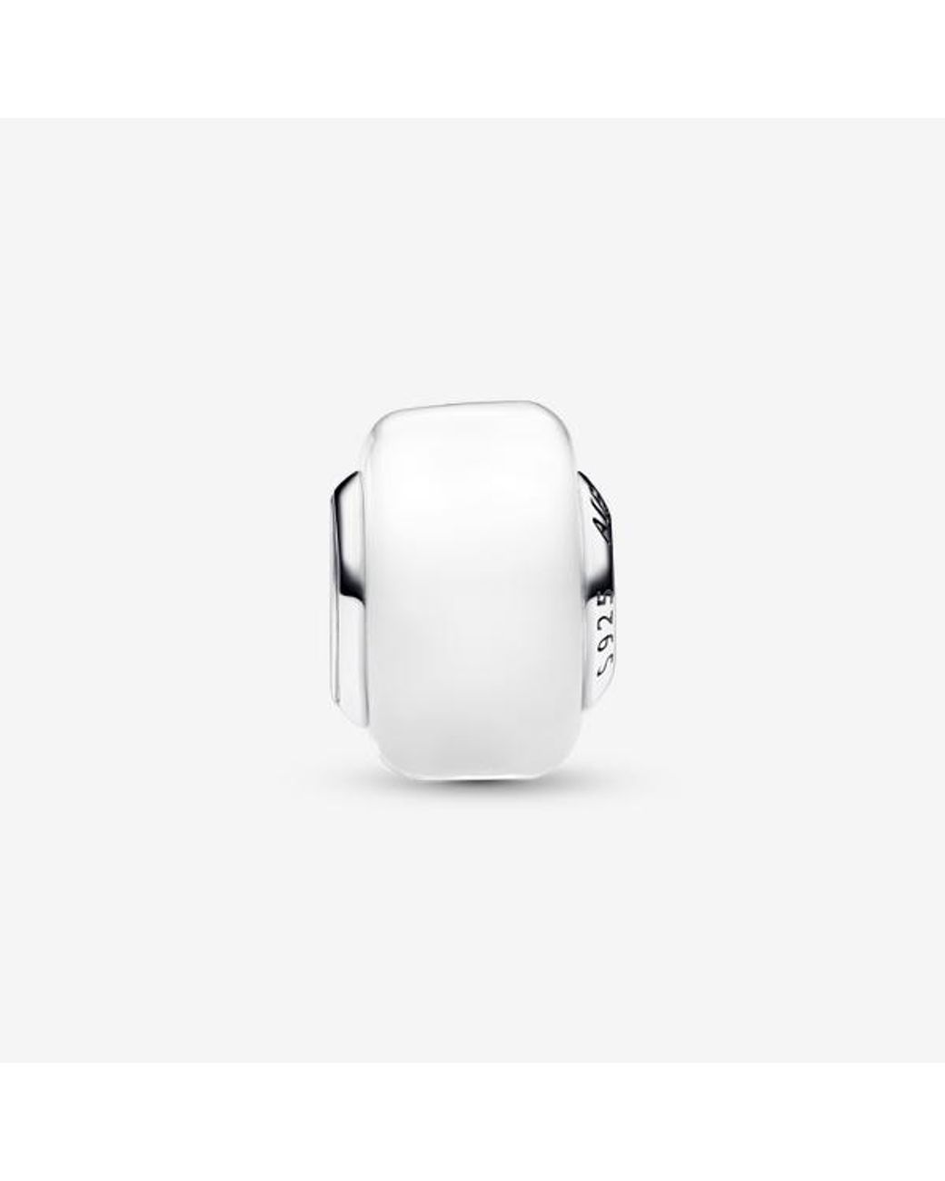 Pandora White Mini Murano Glass Charm