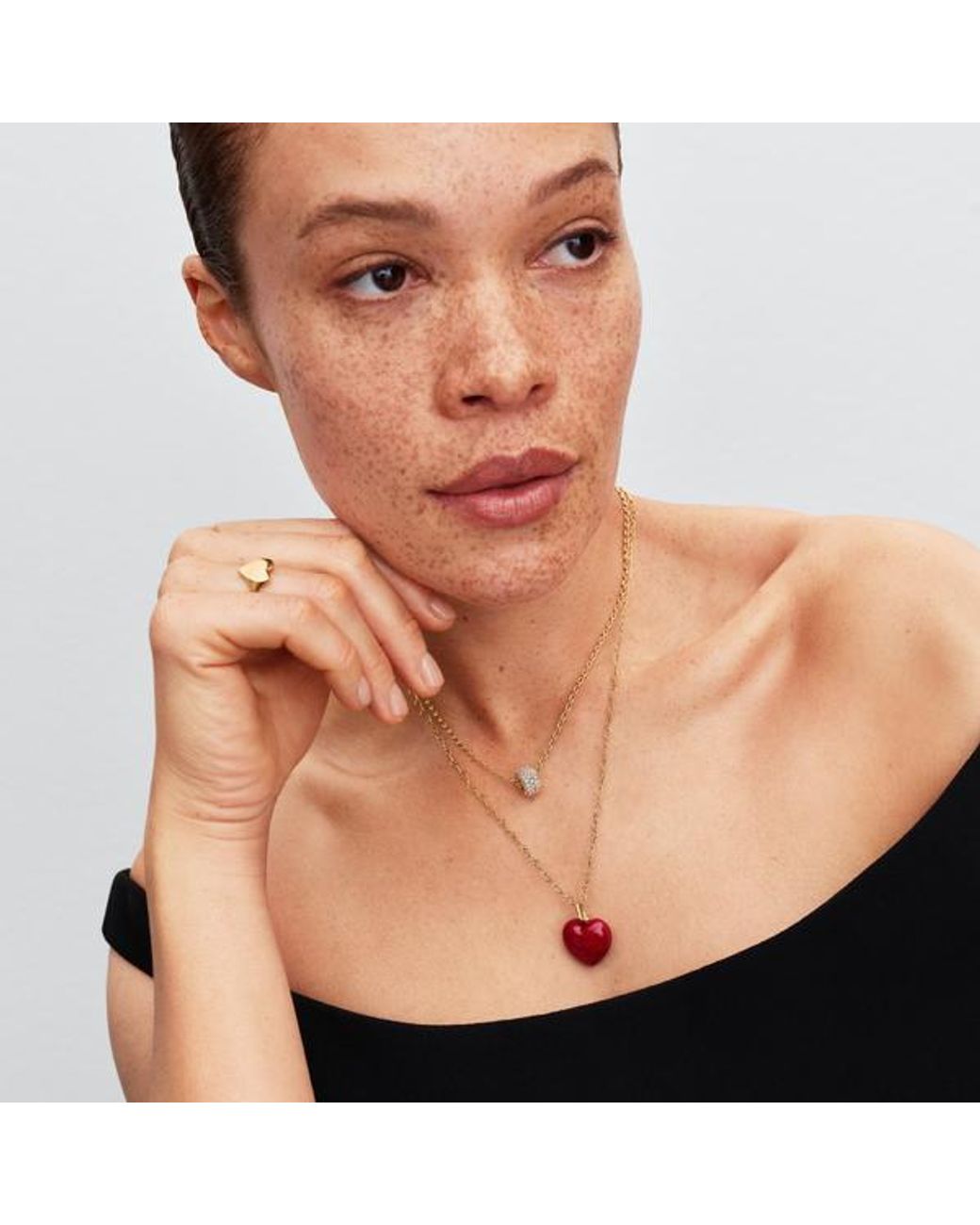 Pandora Red Puffy Heart Dangle Charm
