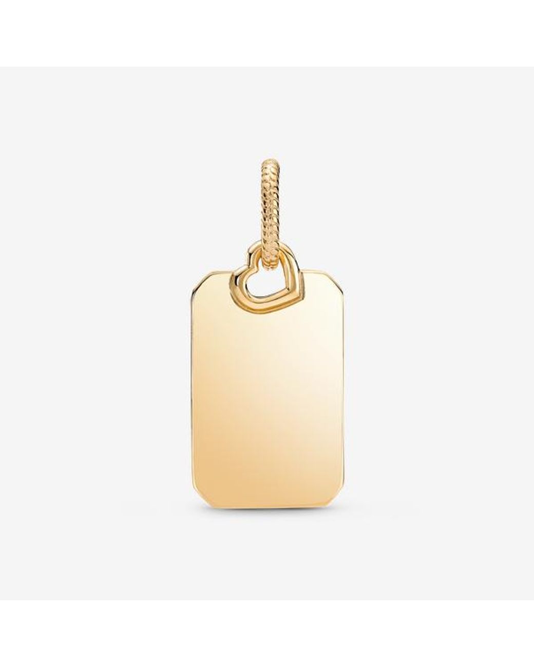 Pandora Metallic Moments Engravable Rectangle 14k Gold-plated Pendant,