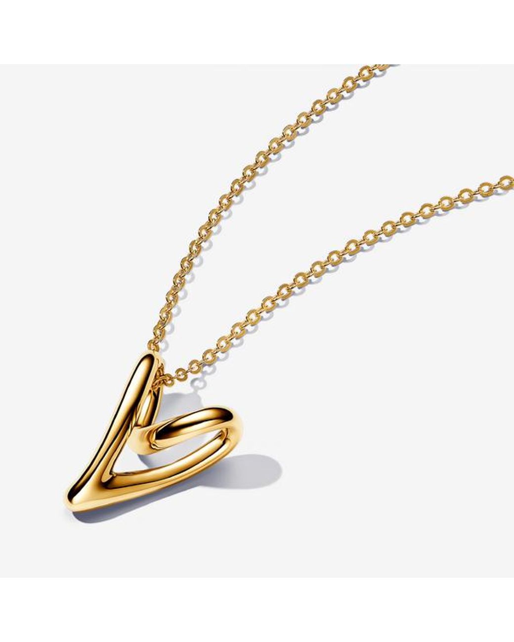 Pandora Metallic Organically Shaped Circles T-bar Necklace