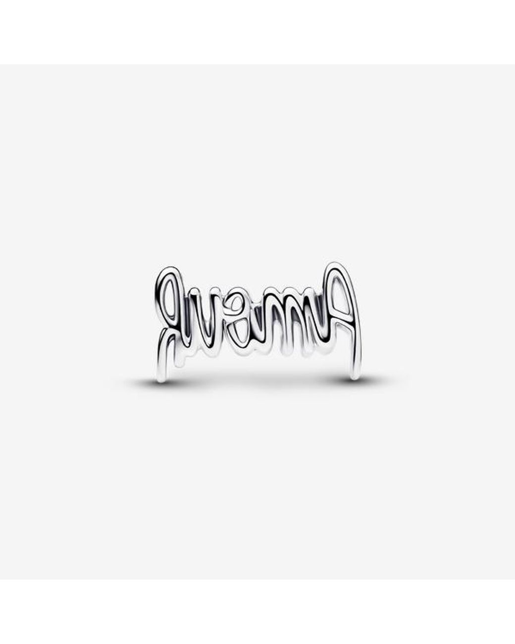 Pandora White Amour Script Charm