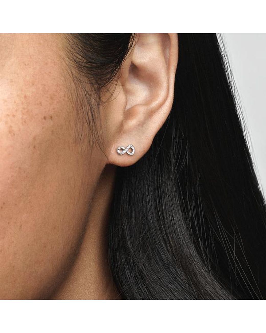 Pandora White Moments 14k Rose Gold-plated Asymmetrical Heart Hoop Earrings