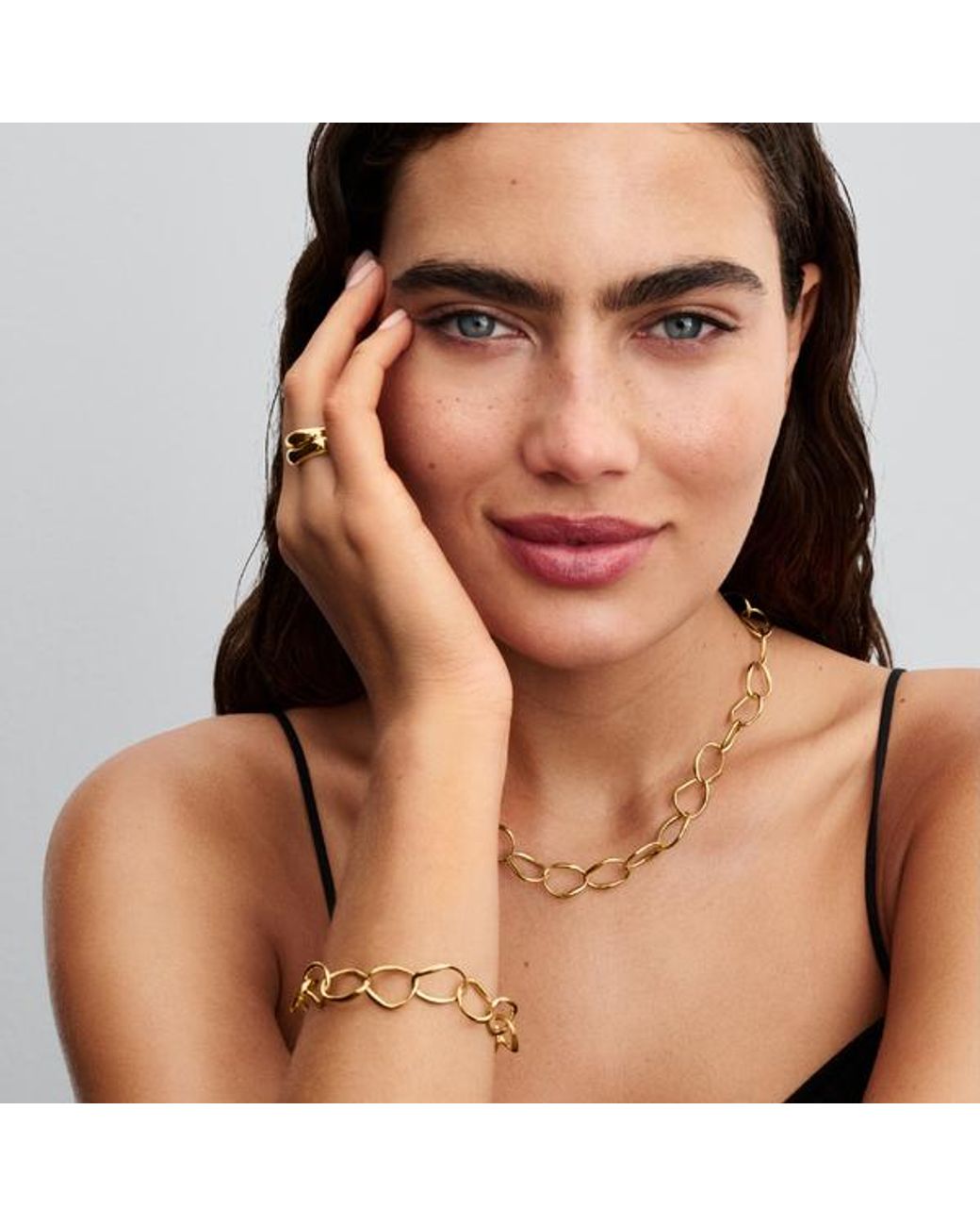 Pandora Metallic Organically Shaped Link Bracelet