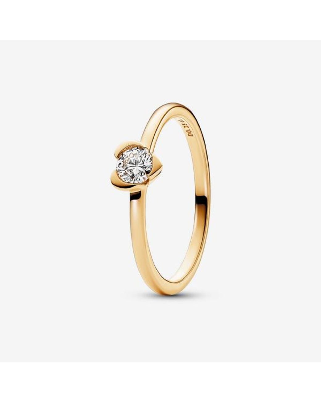 Pandora Metallic Talisman 14K Lab-Grown Diamond Heart Ring