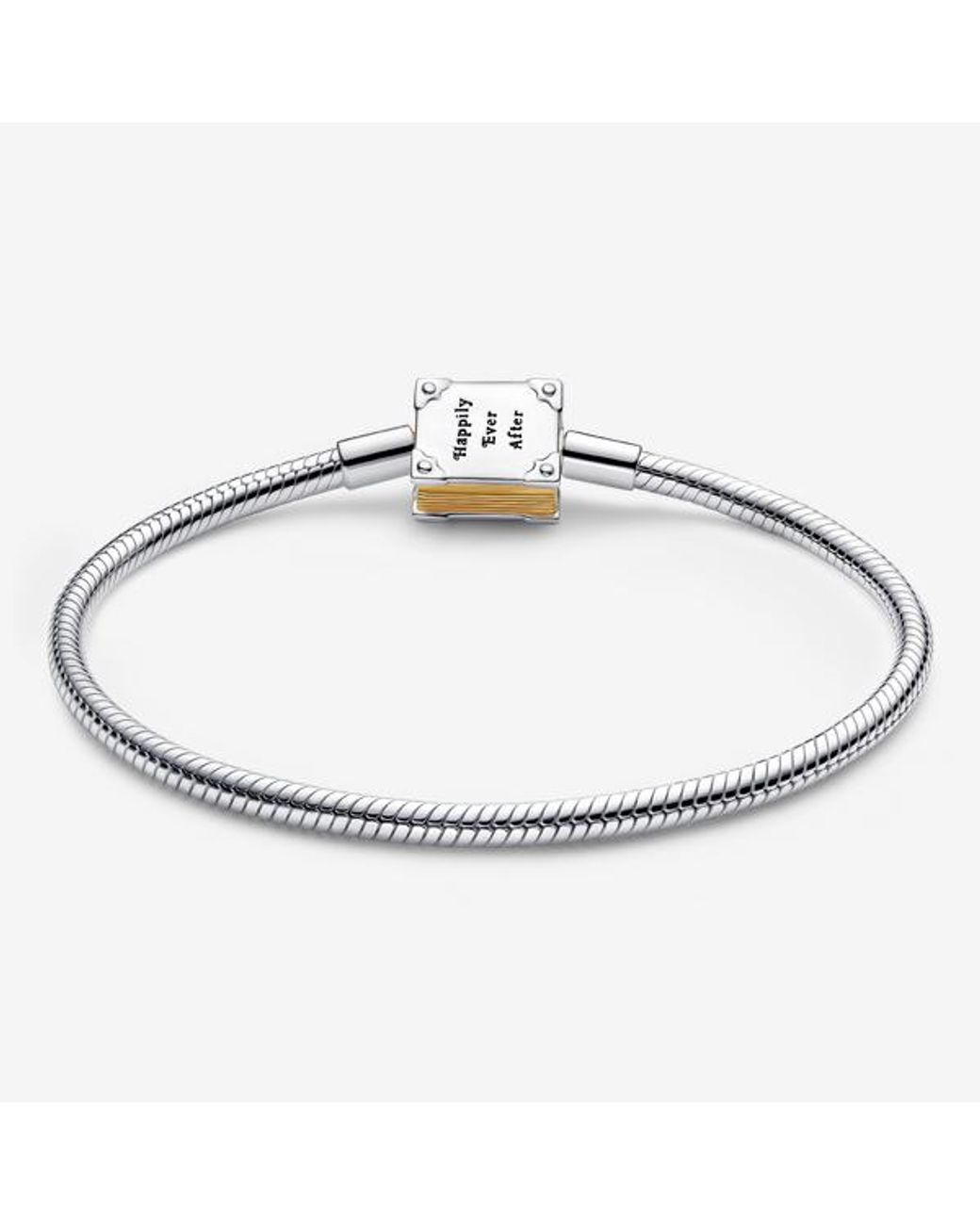 Pandora Metallic Disney Princess Storybook Lab-Grown Diamond Snake Chain Bracelet