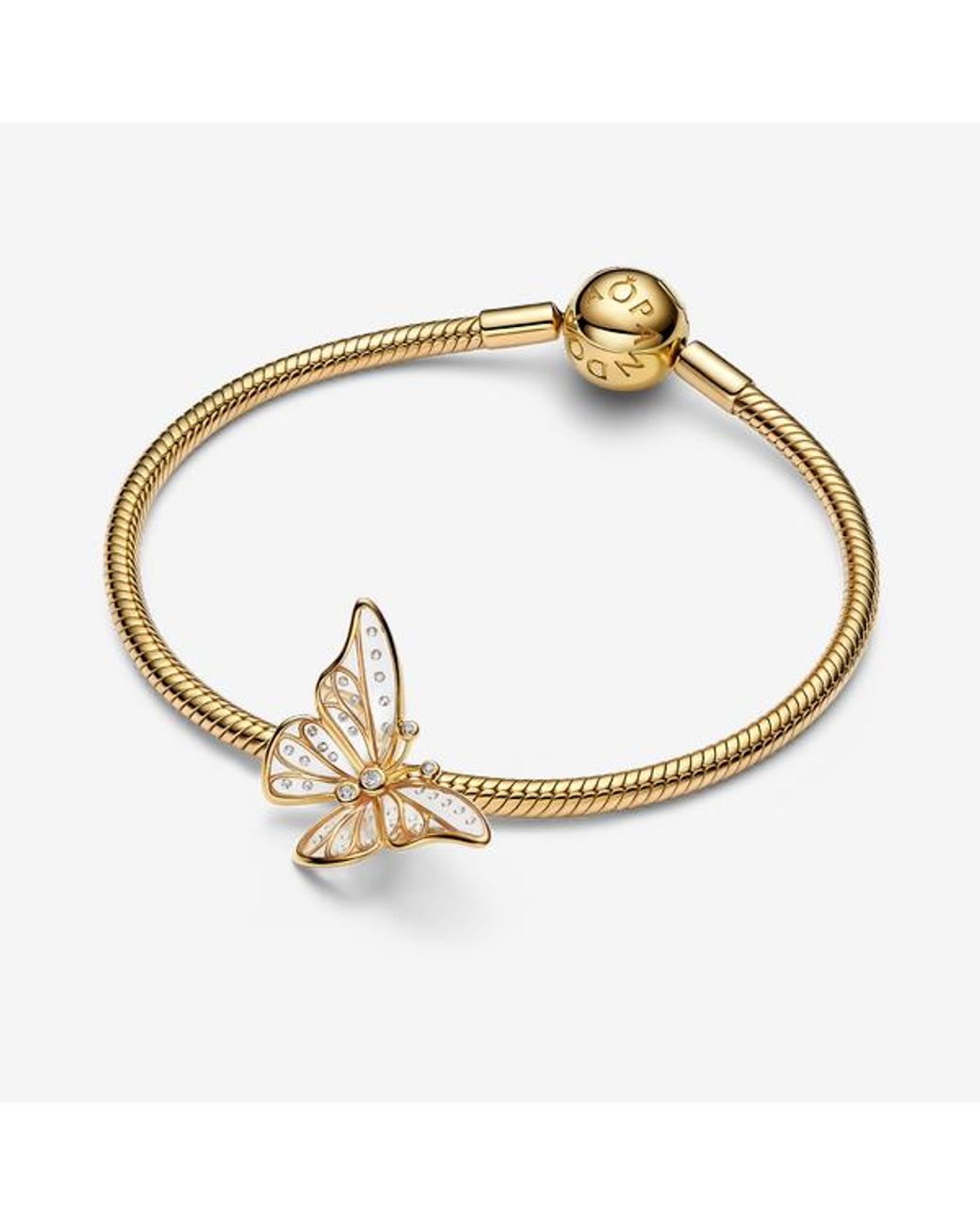 Pandora Metallic Oversized Butterfly Openwork Charm
