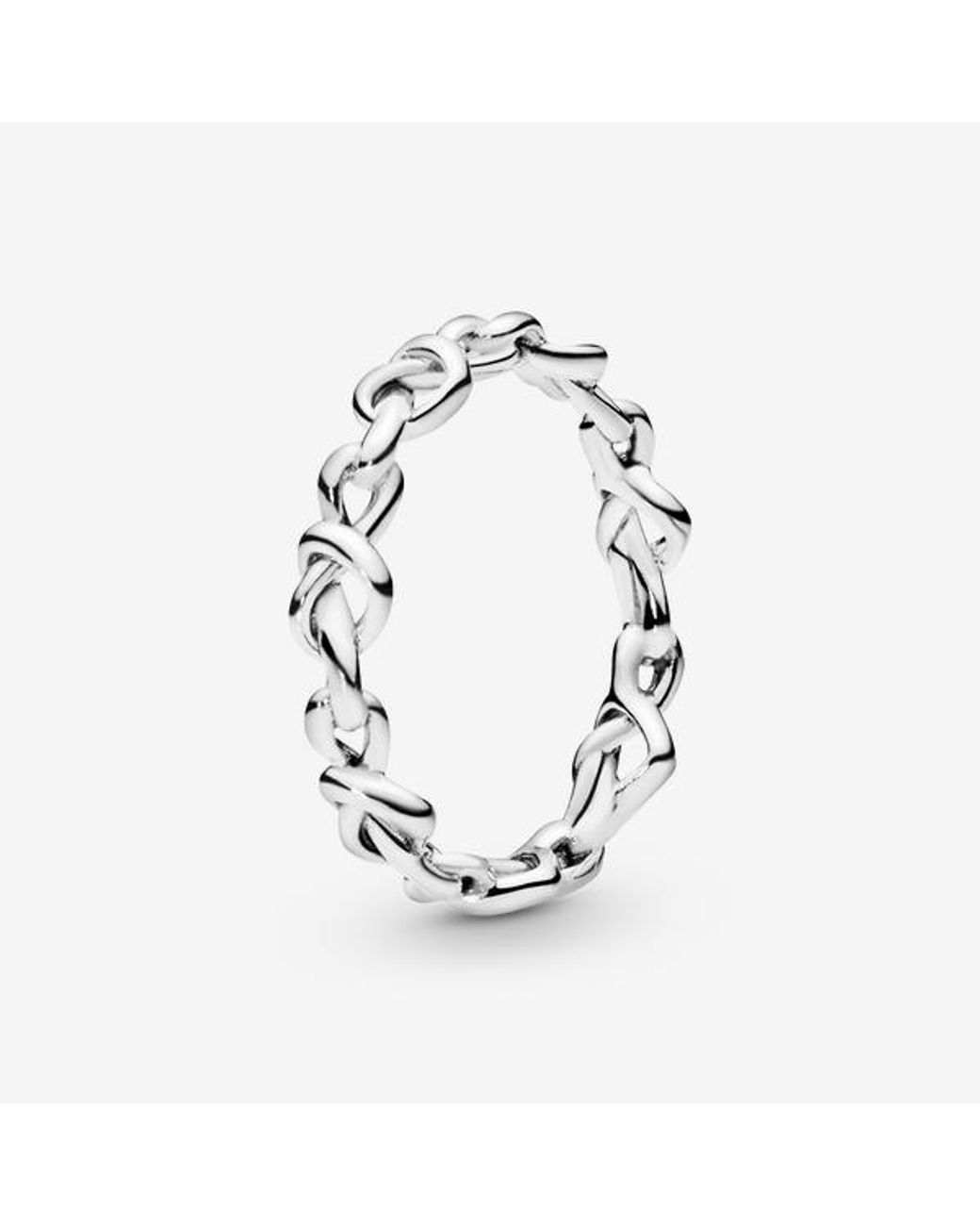 Pandora White Knotted Hearts Ring
