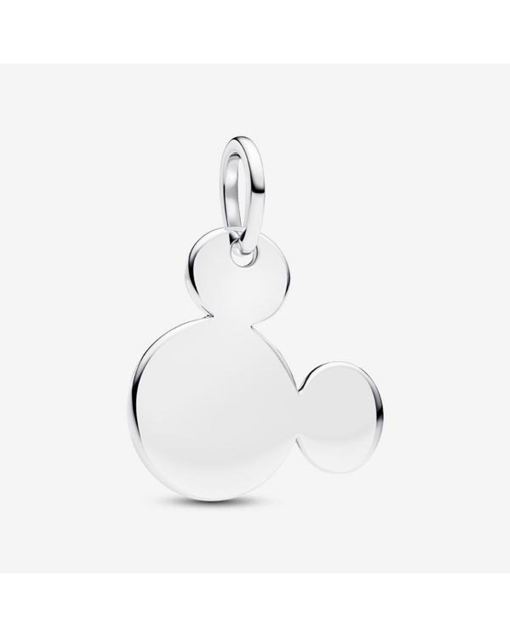 Pandora White Disney Mickey Mouse Engravable Dangle Charm