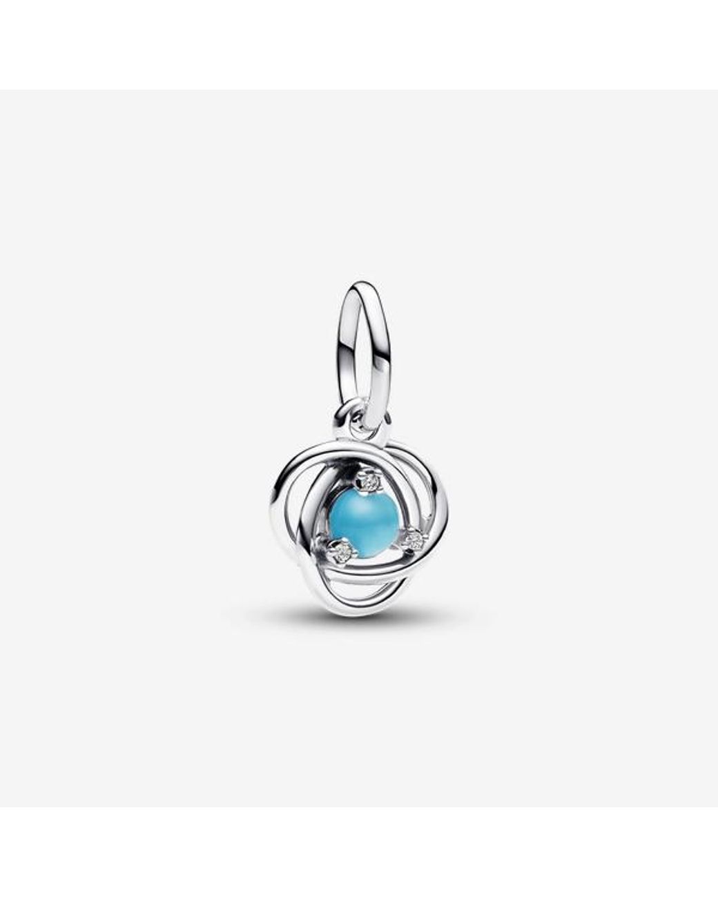 Pandora Blue December Birthstone Eternity Circle Dangle Charm