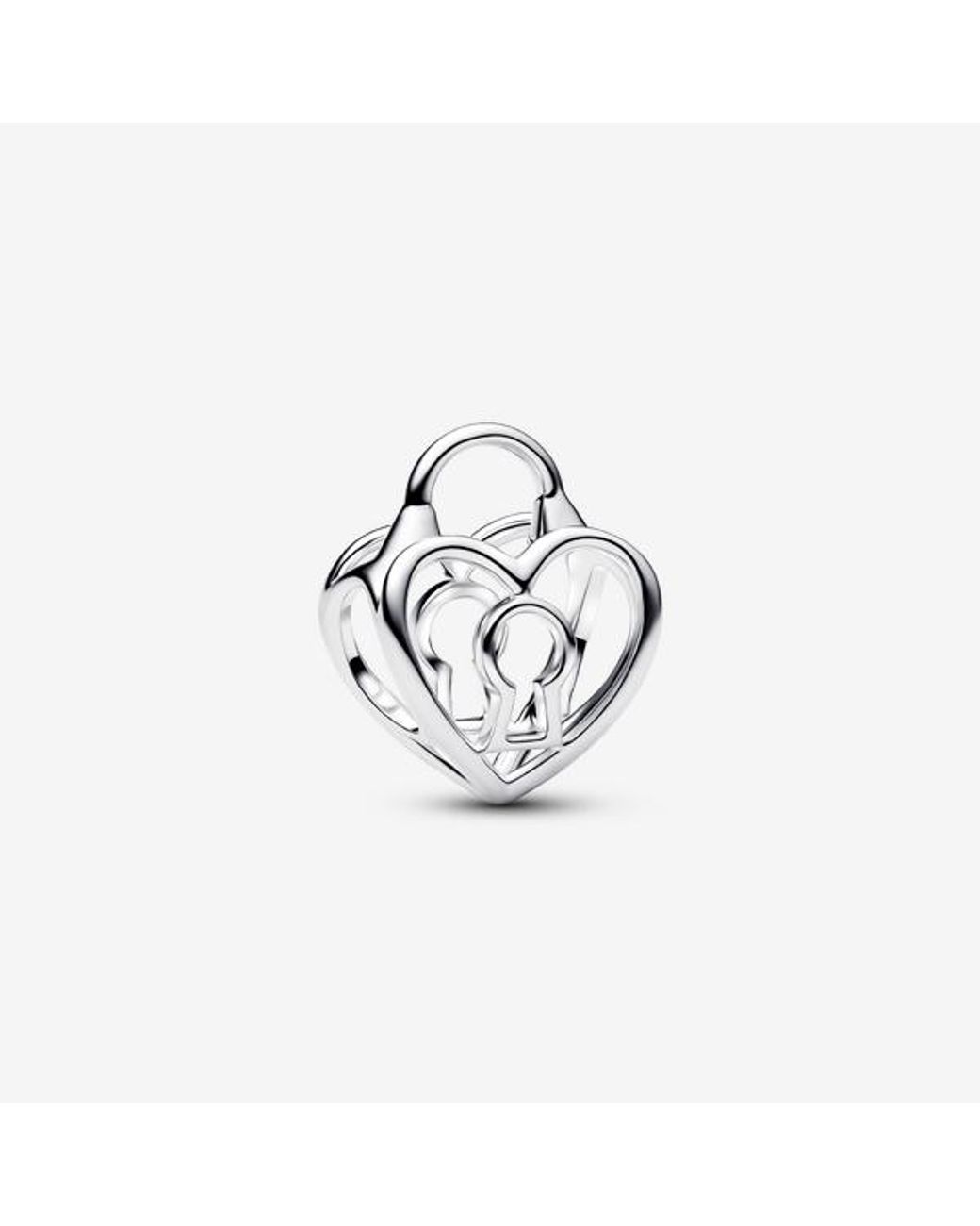 Pandora Metallic Openwork Heart Padlock Charm