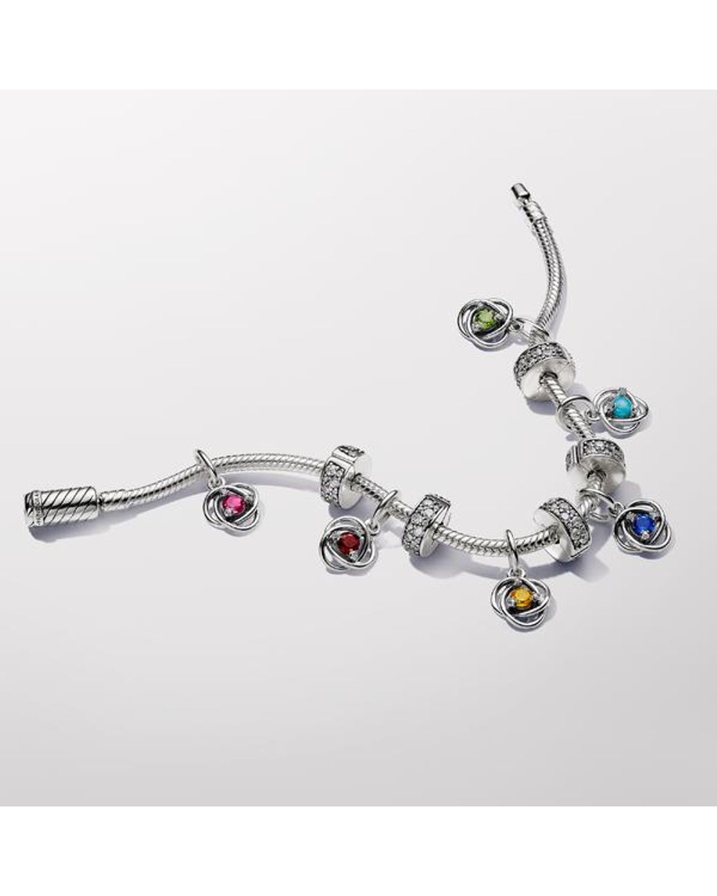 Pandora Blue December Birthstone Eternity Circle Dangle Charm