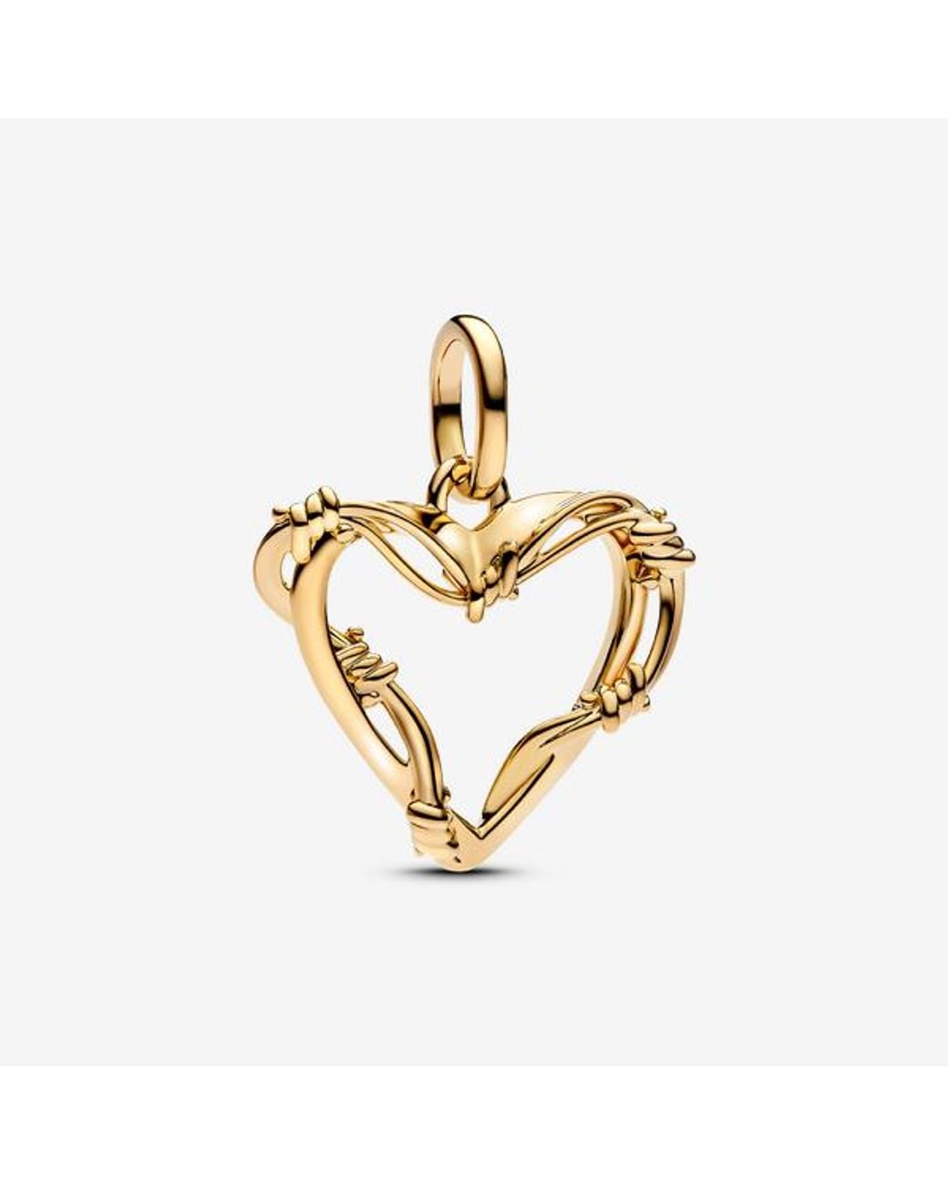 Pandora Metallic Wire Heart Dangle Charm