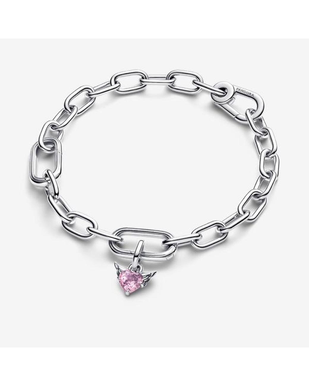 Pandora Metallic Winged Heart Mini Dangle Charm