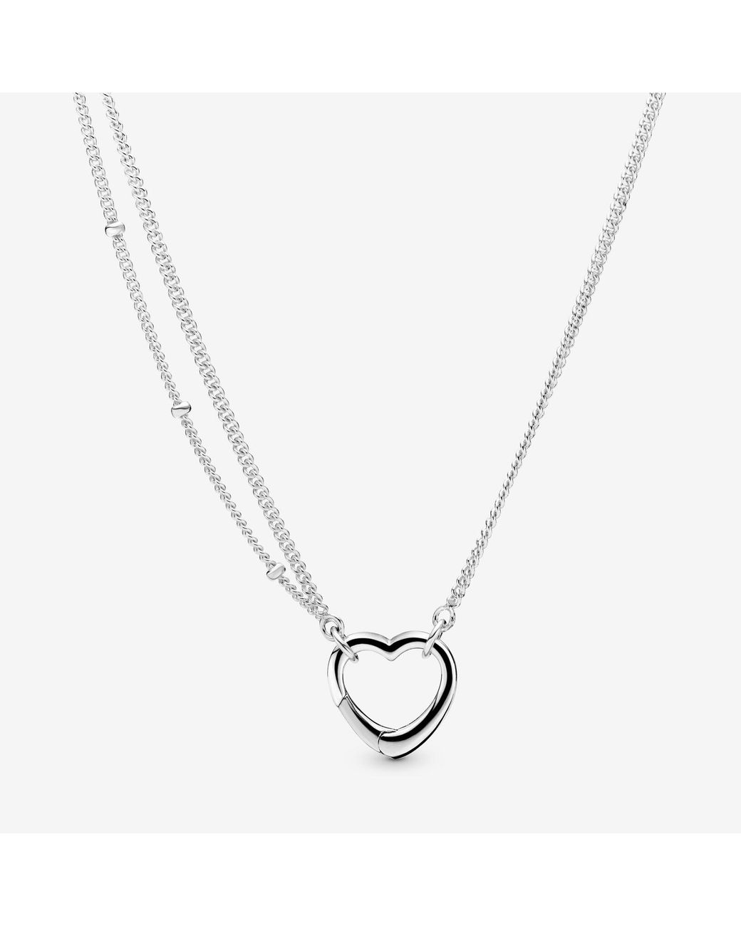 PANDORA Open Heart Necklace in Silver 