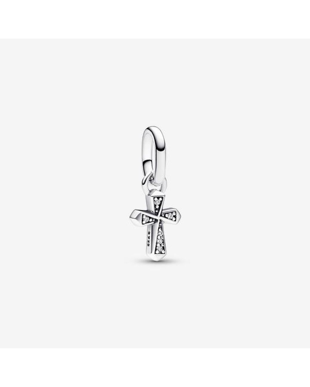 Pandora Metallic Me Sparkling Cross Mini Dangle Charm