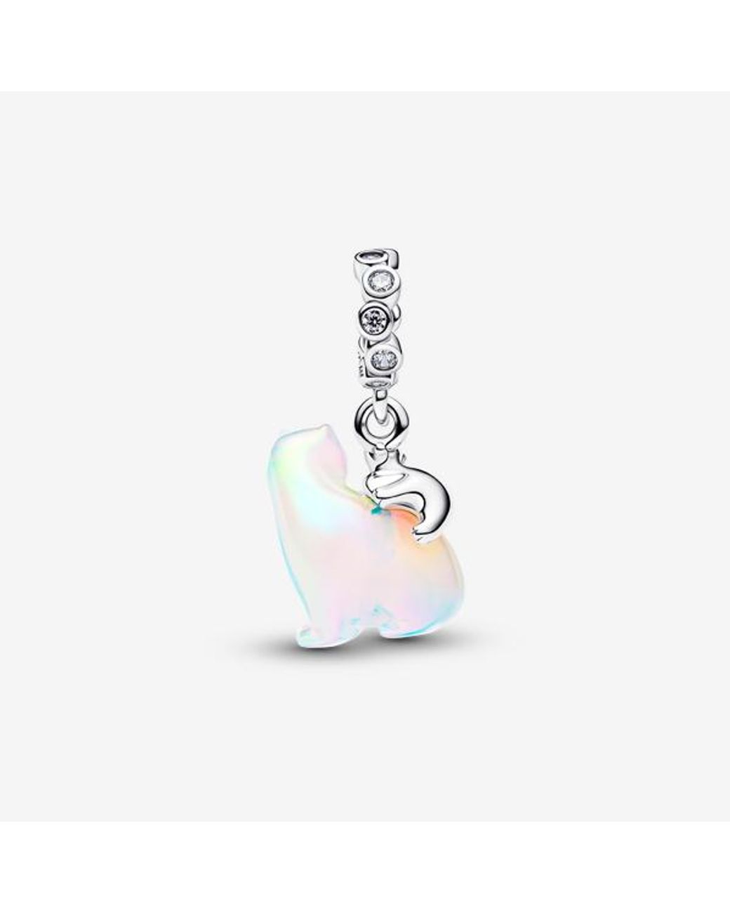 Pandora White Polar Bear Mother & Cub Dangle Charm