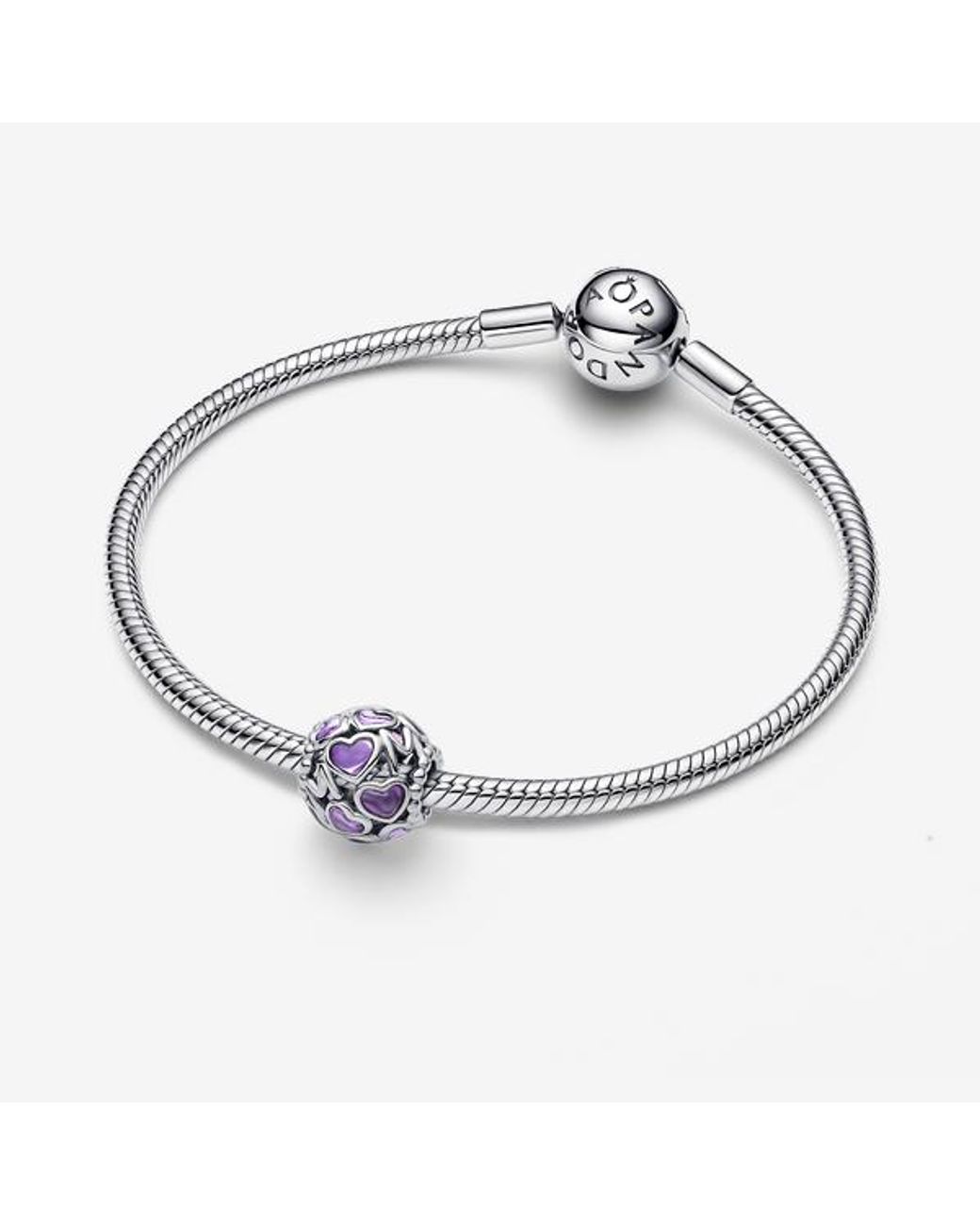 Pandora White Openwork Hearts Mum Charm