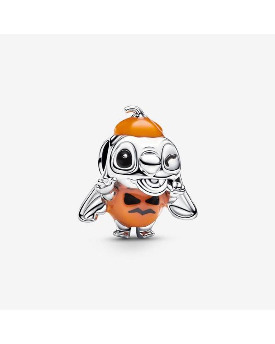 Pandora White Disney Stitch Halloween Pumpkin Charm