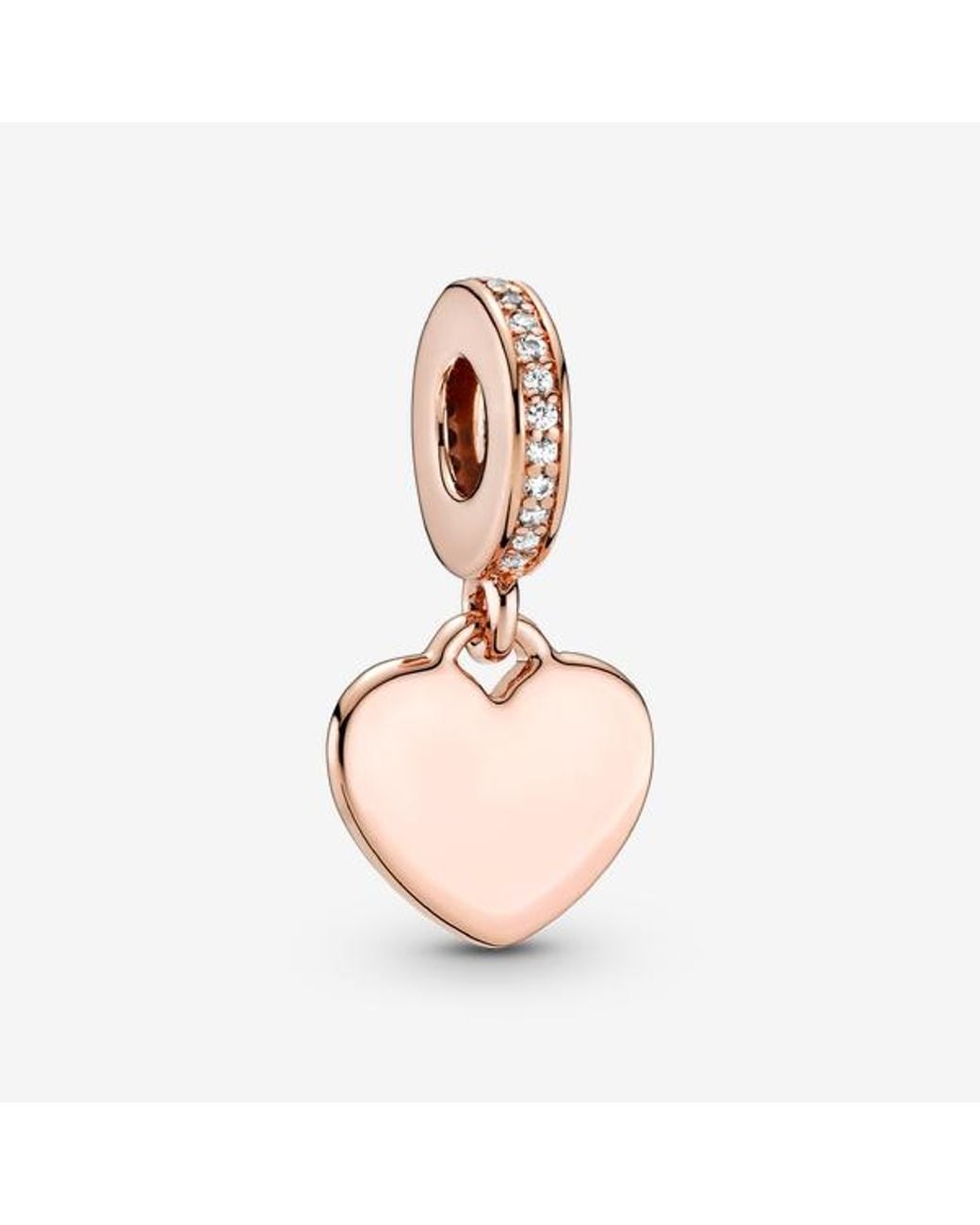 Pandora Pink Engravable Heart Tag Dangle Charm