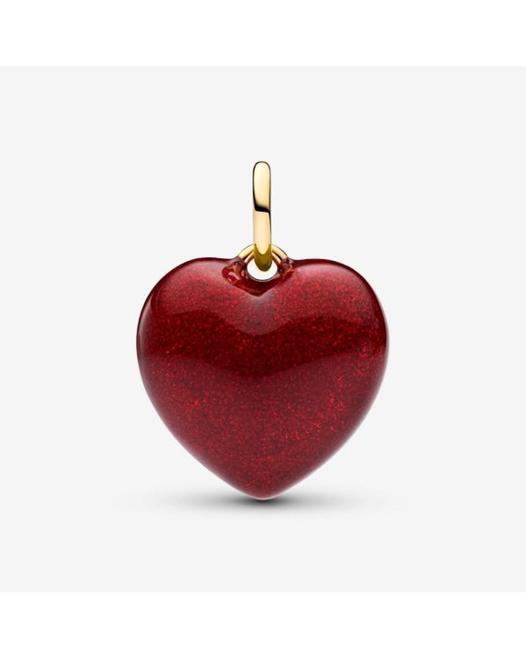 Pandora Red Puffy Heart Dangle Charm