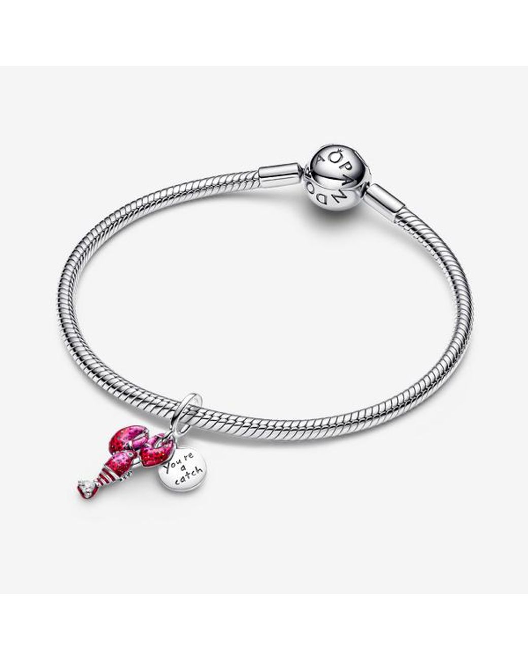 Pandora Red Love Lobster Double Dangle Charm