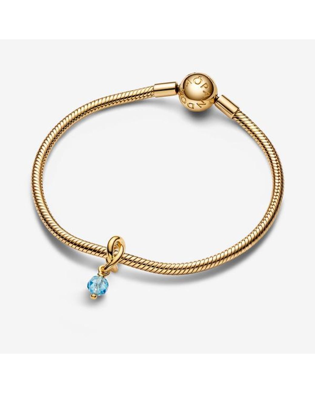 Pandora Blue March Birthstone Eternity Circle Dangle Charm