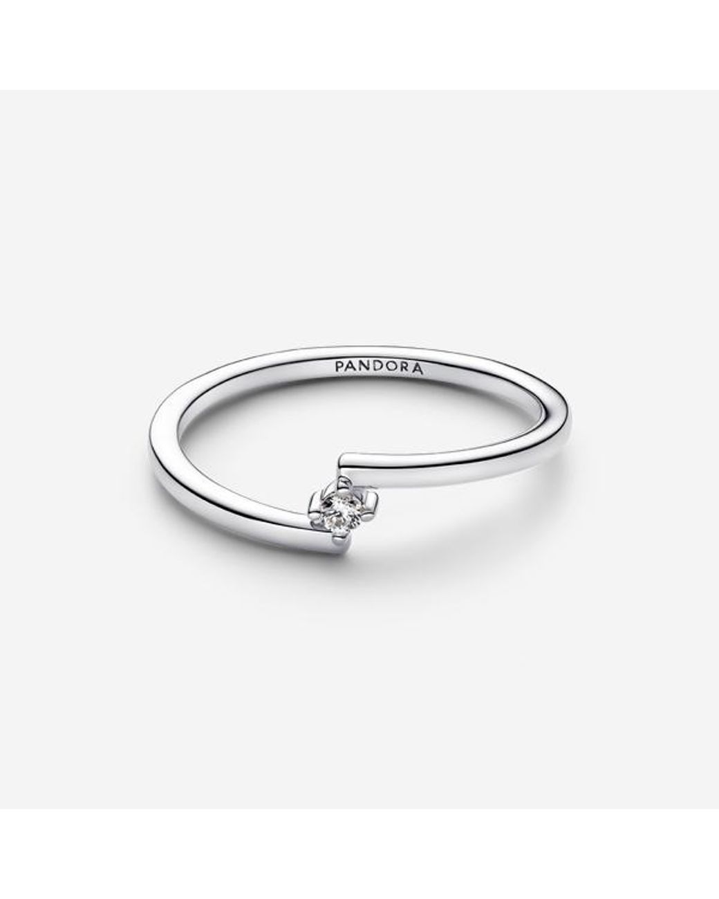 Pandora White Split Solitaire Ring