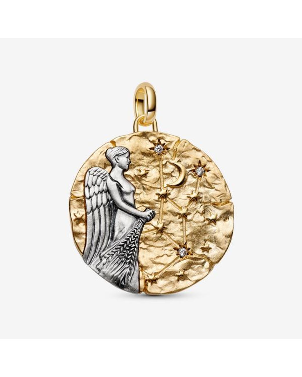 Pandora Metallic Virgo Zodiac Oversized Medallion Charm