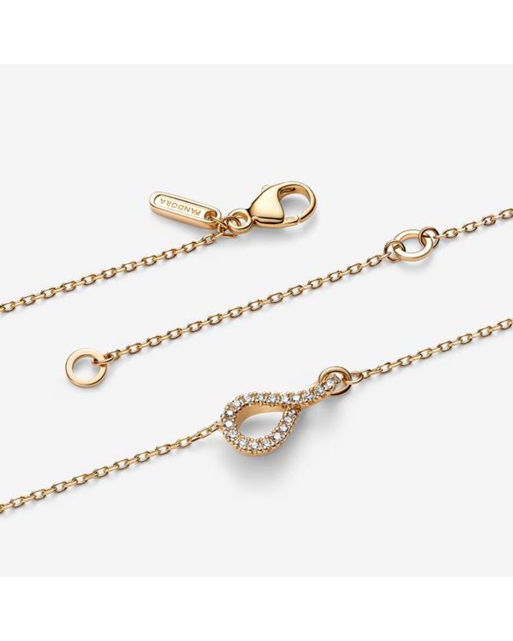 Pandora Metallic Infinite Lab-Grown Diamond Pavé Pendant Necklace