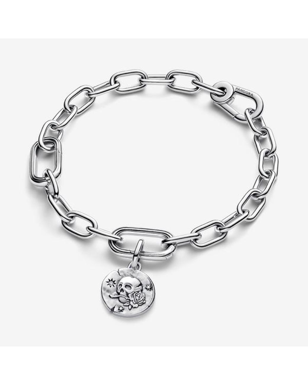 Pandora White Skull Medallion Charm