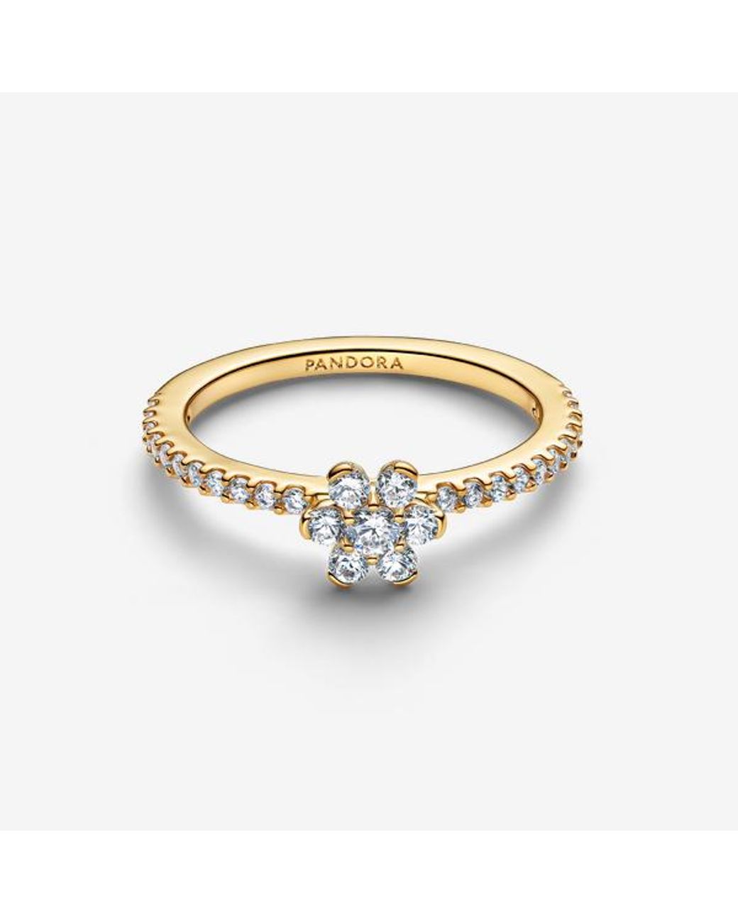 Pandora Metallic Sparkling Flower Ring