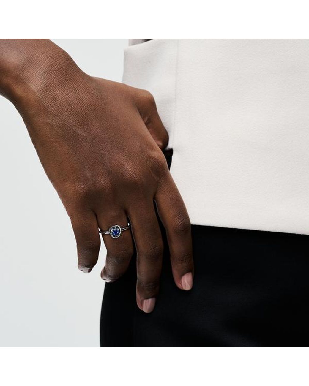 Pandora Blue September Birthstone Eternity Circle Ring