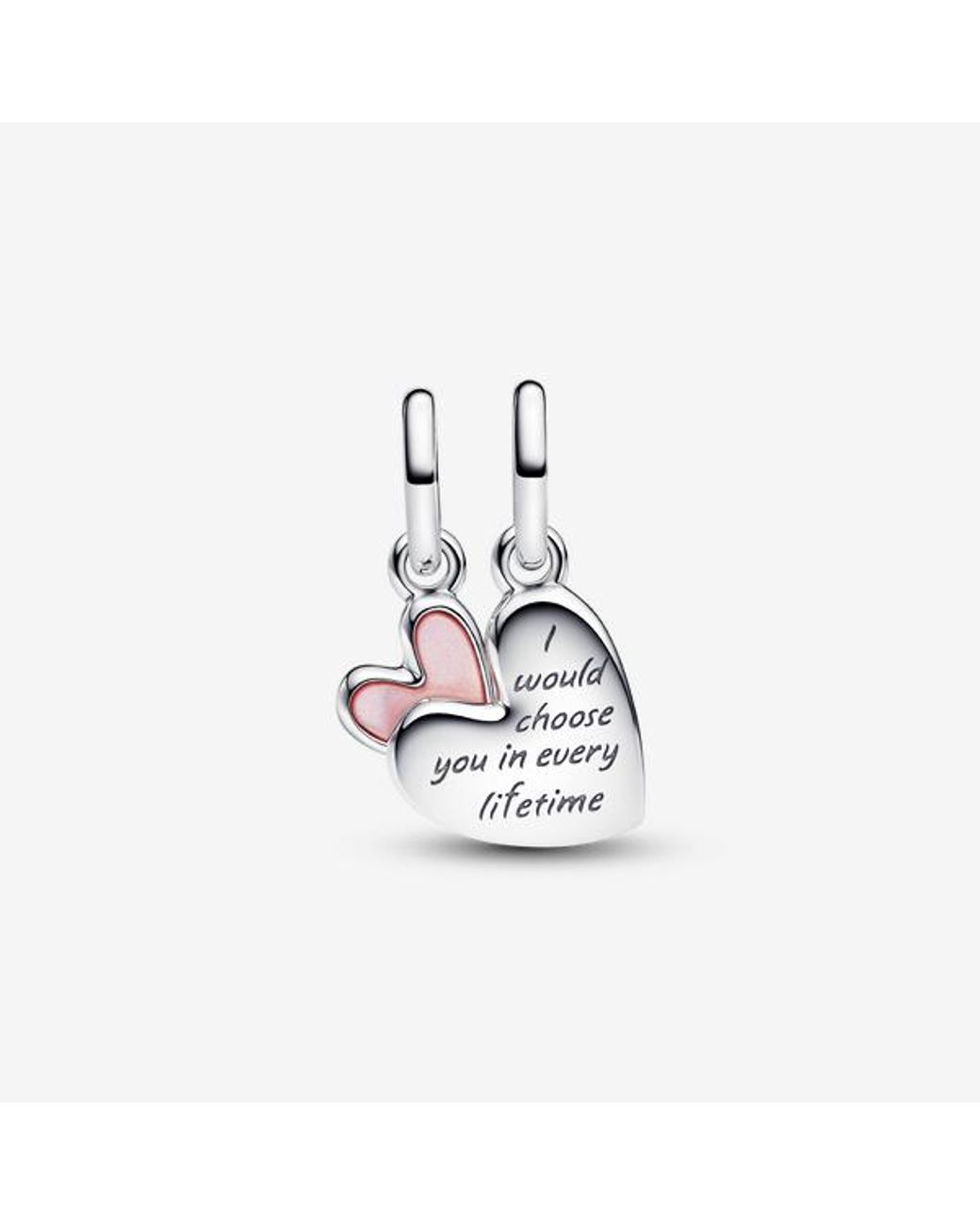 Pandora Pink Splittable Mother & Daughter Dangle Charm