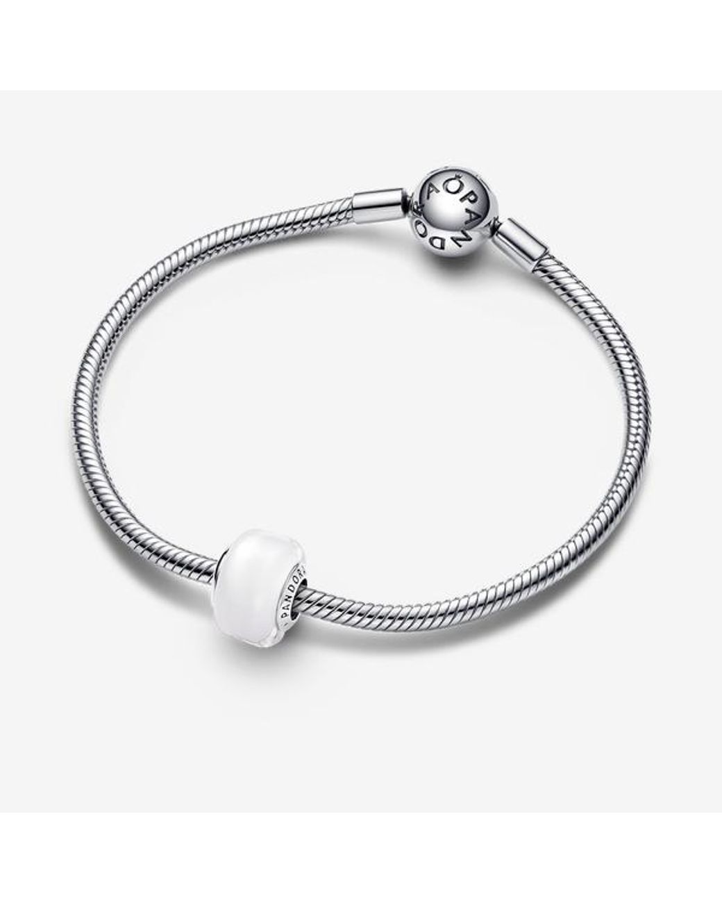 Pandora White Mini Murano Glass Charm