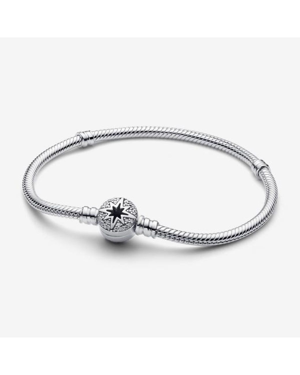 Pandora Metallic North Star Clasp Snake Chain Bracelet