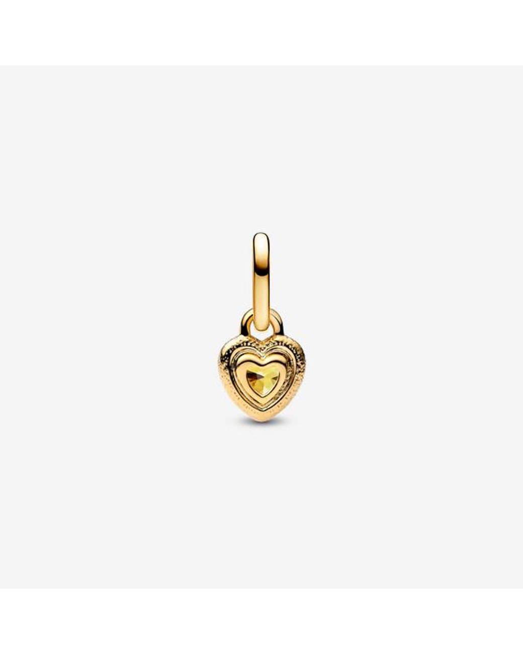 Pandora Metallic Heart Mini Dangle Charm