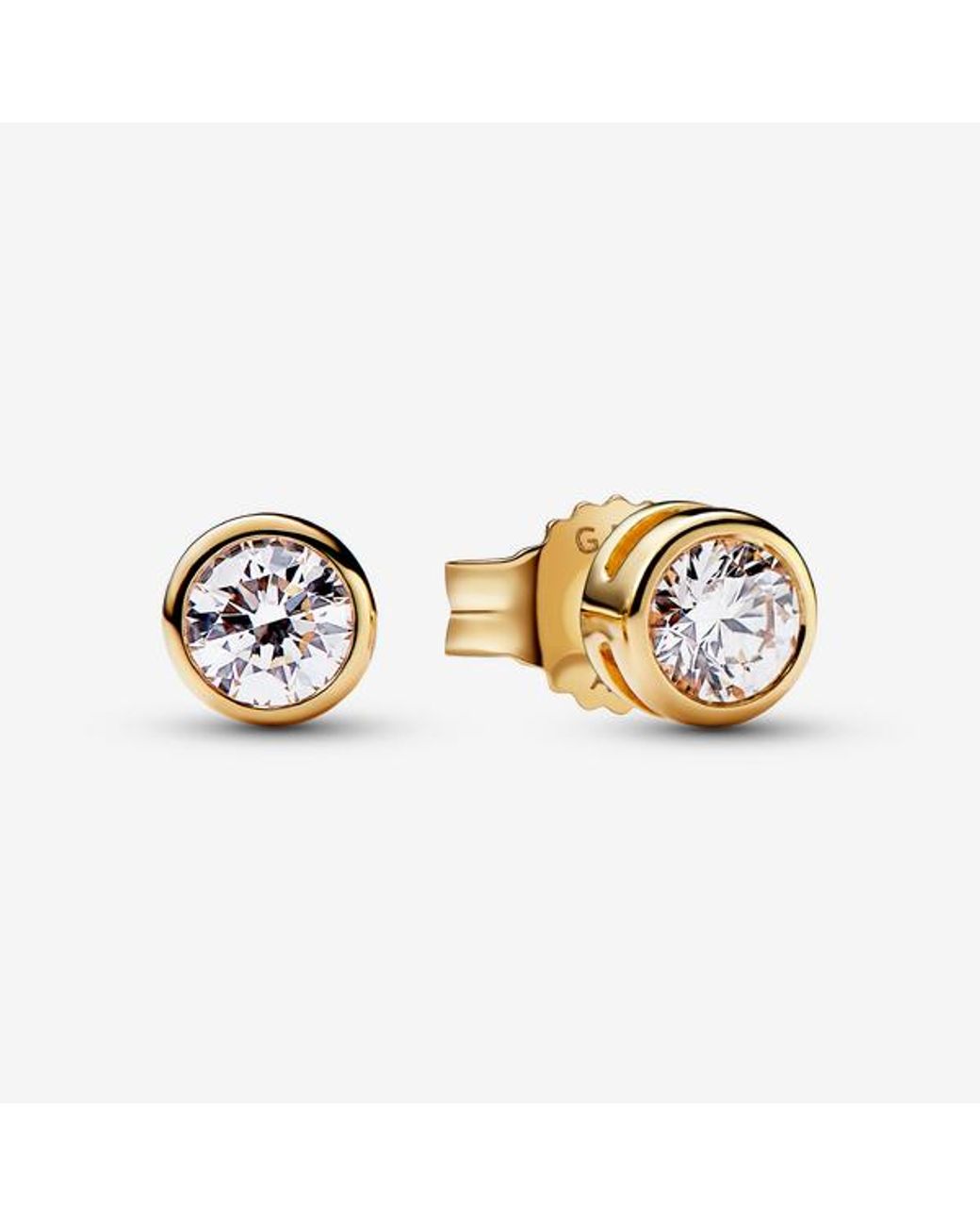 Pandora Metallic Era Bezel 14K Lab-Grown Diamond Earrings